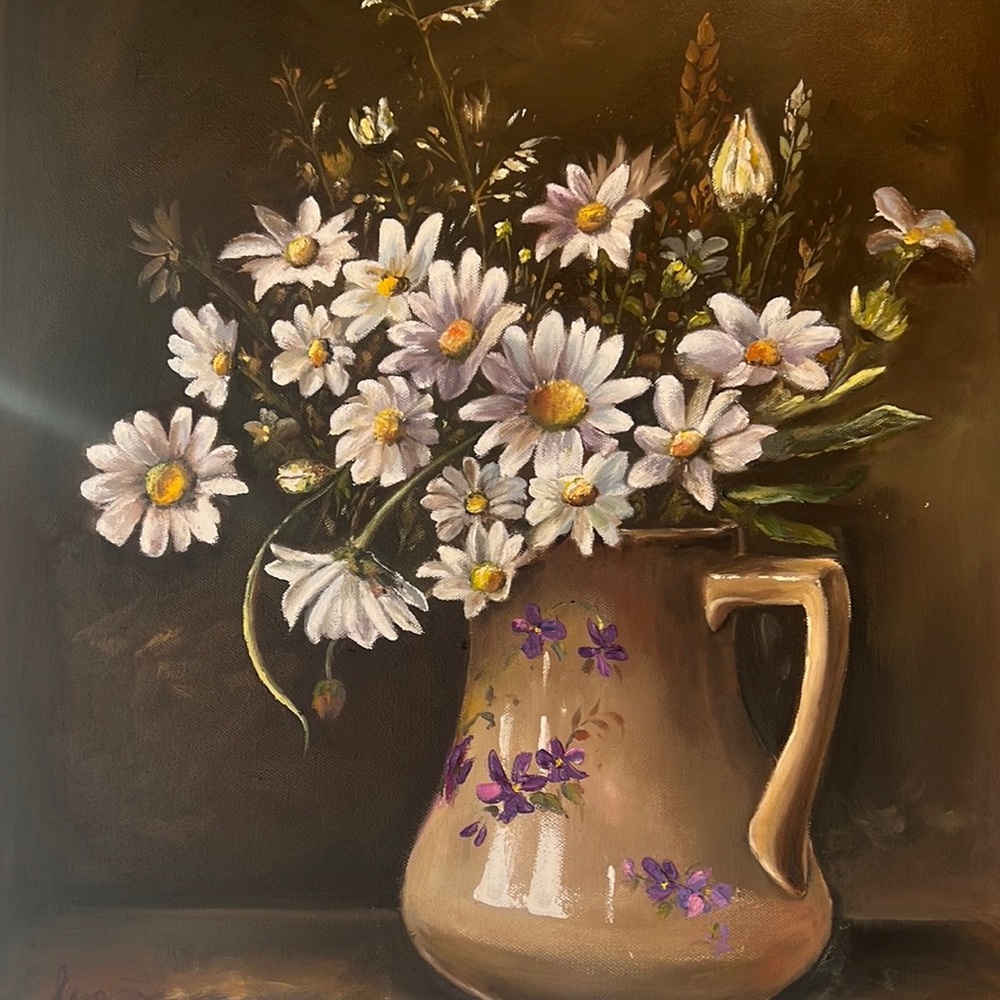 Happy Daisy, oil painting